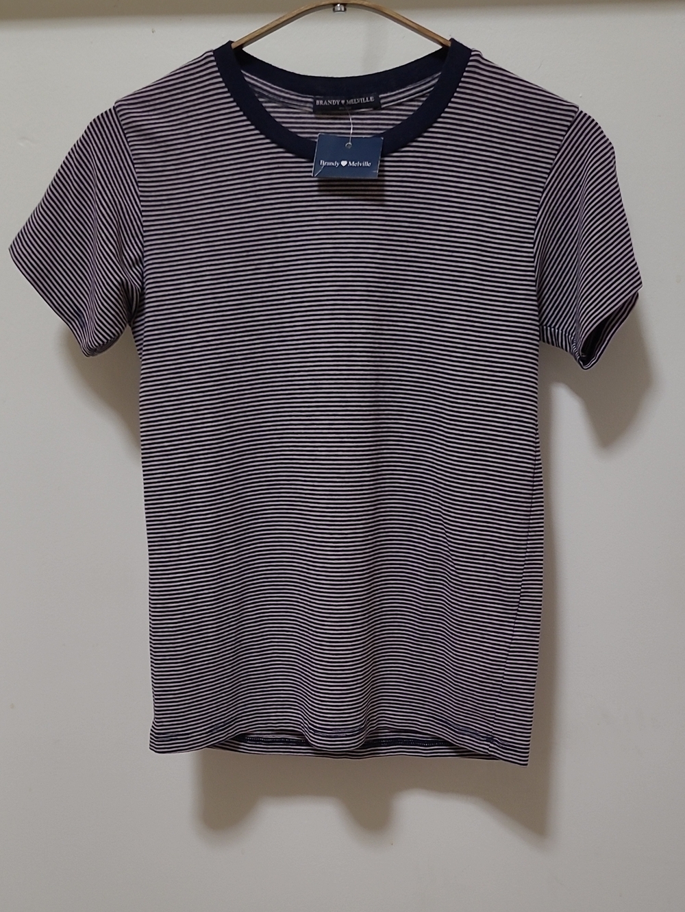 Nwt Brandy Melville Stripe Ringer Tee
